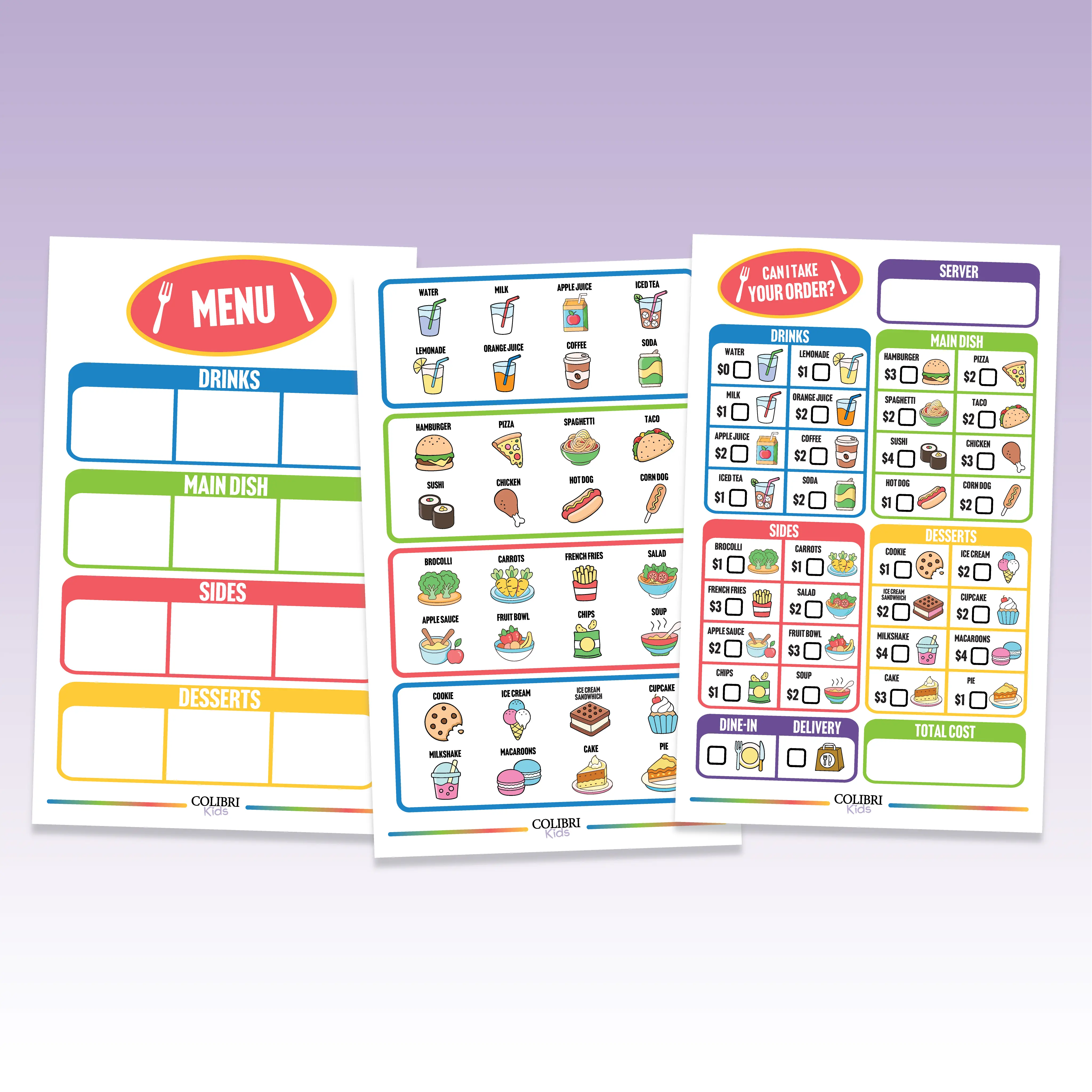 3-piece Restaurant Notepad Set