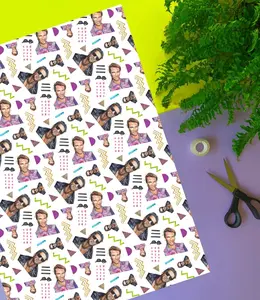 Funny Xmas Wrapping Paper, 80s-90s Movie Nostalgia Gift Wrap, Christmas Wrapping Paper Rolls