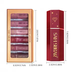 Waterproof Matte Lip Gloss for Women - Long-Lasting, Non-Stick Formula in Berry & Mixed Colors, Perfect for All Light Beige Types, Beauty Accessory, Elegant Packaging, Highquality Finish, Lipstick