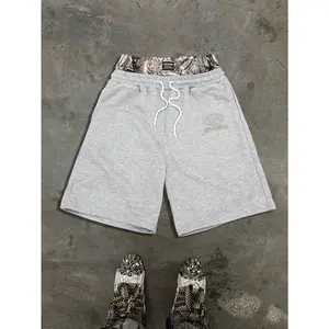 Men's Letter Print Drawstring Waist Loose Shorts
