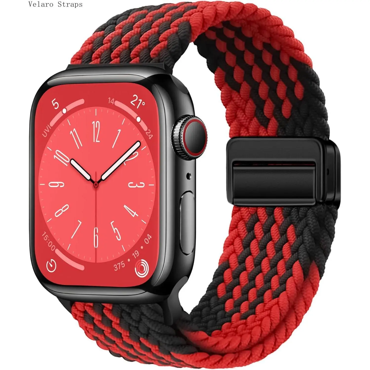 Woven Nylon Mesh Watch Band Accessories - Magnetic Buckle, Adjustable Elastic Band, Tool-Free Fit for Smart Watches, Breathable, Wearable