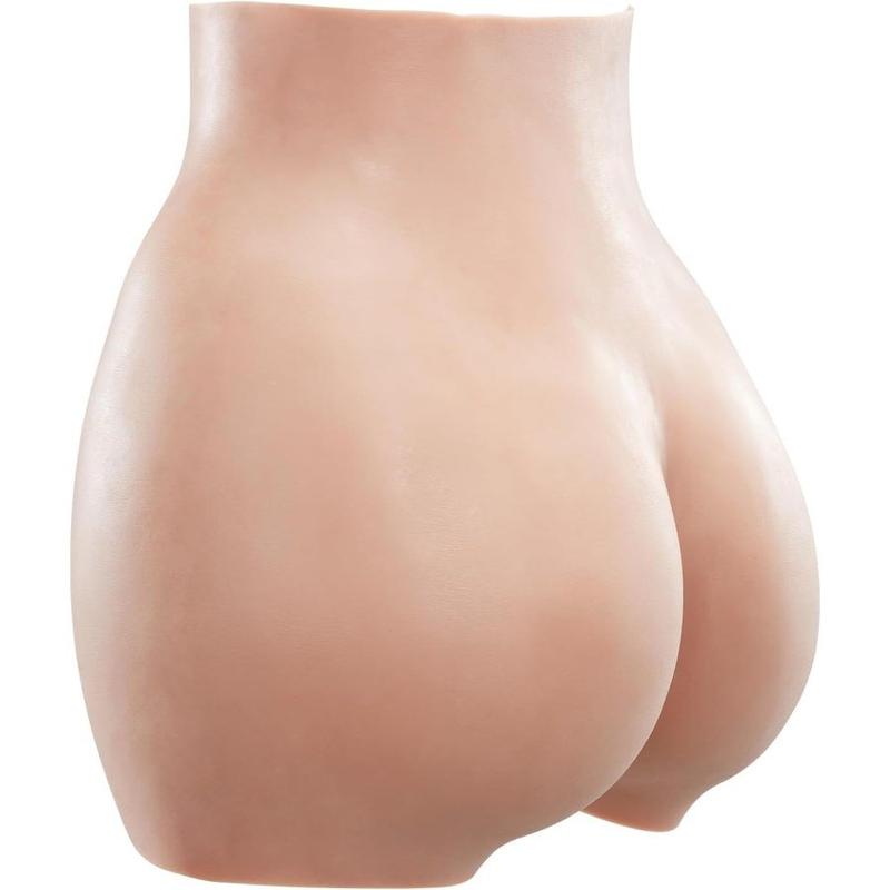 VEVOR Silicone Butts, 100 Silicone Hip Enhancer Shapewear Panty, Fake Buttock Enhancers Pants for Crossdresser, Transgender, Cosplay, Drag Queen (Brown)