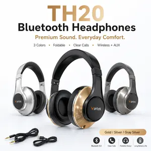 【Bluetooth Headphones Over Ear】3D Music Modes, Wireless Headset with Mic, HiFi Stereo, 40H Playtime, Foldable & Lightweight, Deep Bass for Home, Office, Cellphone, PC