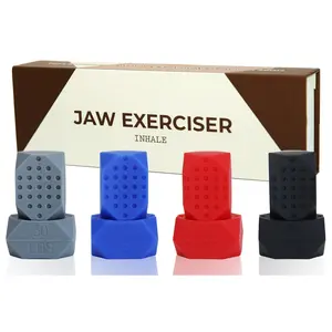 Inhale Jaw Exerciser - Jaw Strength and Shaping Trainer - 4 Levels of Resistance - Silicone Jaw Toner - Double Chin Reducer - Jawline Shaper and Neck Exerciser