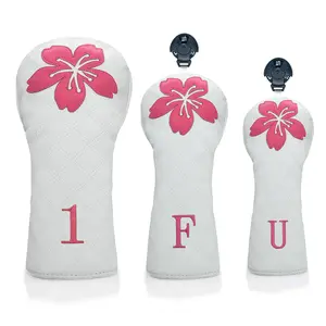 Sakura-Inspired Golf Headcover, Fits Birdie Drivers, Fairways, Uts, Durable PU Material, / Floral Design, Great Gift Idea