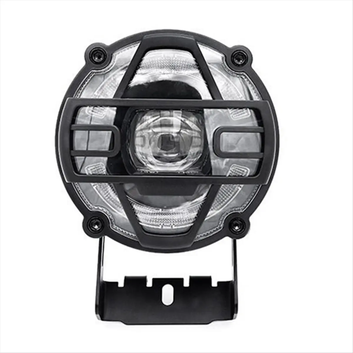 X5 Model High Brightness E-Bike Headlight with Rotatable Bracket, 36-48V Power, Waterproof Aluminium Alloy Front Light with Horn, Adjustable Beam, 180x120x80mm, Energy-Saving for Night Riding Electric Bicycles