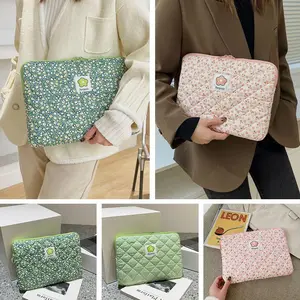 Flower Pattern Cute Shockproof Laptop Sleeve Case Bag 11 13 14 Inch for Macbook Ipad For Samsung Laptop and Tablet Pouch