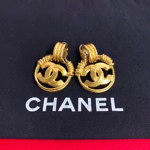 Pre-owned CHANEL Brass Small Leather Goods Earrings