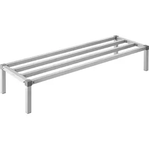 fathersdaygift VEVOR Aluminum Dunnage Rack, 60x 20 Commercial Food Floor Rack, 12 Off the Floor, 1000 lbs Capacity All-Welded Aluminum Storage Rack, for Storage in Restaurants, Kitchens, Garages and Vehicles
