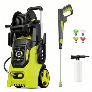 4500 PSI Electric Pressure Washer | 2.2GPM Power Washer with 20ft Extension Hose Reel, 4 Quick Connect Nozzles with Smart Control and 15 Levels of Adjustment And Foam Cannon for car wash, home, fence, yard, outdoor, siding, pool, brick Cleaning