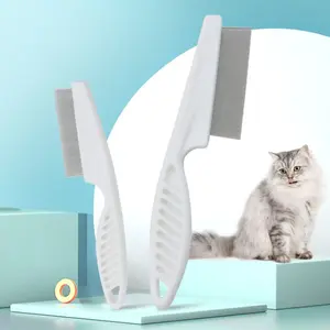 Pet Comb for Dogs and Cats, Flea Remover Brush, Plastic Dense Teeth Specialized Comb, Steel Needle Lint Remover Brush, Removal