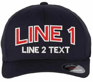 Firefighter Custom Embroidered Hat Chicago Style Embroidered Fitted or Adjustable Hat with your text and customizations.
