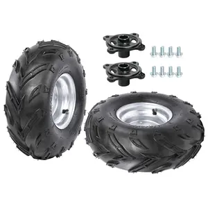 Suisuitong 16x8-7 Go Kart Tires and Wheels & Rear Axle Wheel Rim Hubs for Karting ATV UTV Drift Trike Golf Cart Quad Buggy Dune Moped Lawn Mower Four Wheeler Tricycle ffroad Motorcycle Taotao Polaris