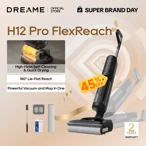 【LIVE】DREAME H12 Pro FlexReach Wet Dry Vacuum Cleaner, 0 Tangle Cordless Vacuum Mop All-in-One for Hard Floors, 180° Lie-Flat Floor Cleaner Machine with 194°F Hot Self-Cleaning, 50Mins Runtime【LIVE】