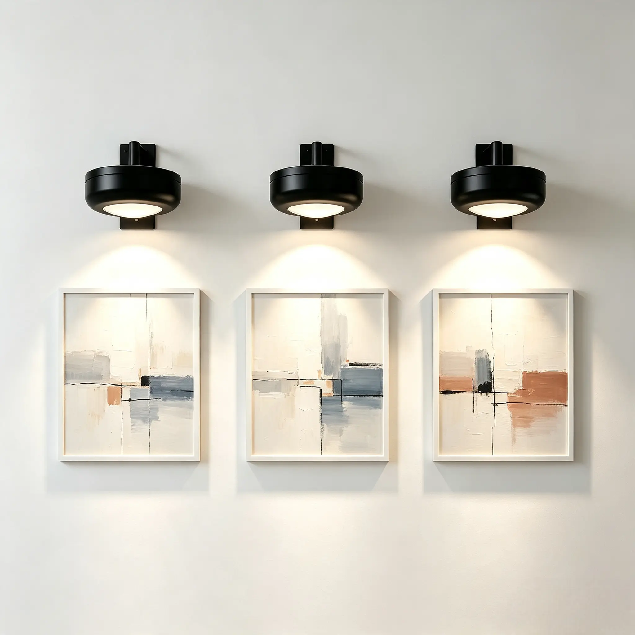 3PACK Picture Light Battery Operated with Remote, Painting Light for Wall Art with 3 Lighting Colors Dimmable, LED Art Display Accent Light on Wall for Poster Dartboard Frame Portrait Black