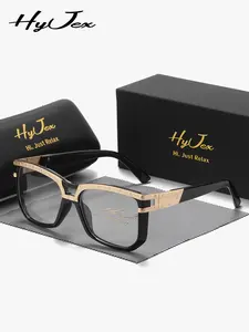 HyJex 1 Pair Unisex Trendy Stylish Full Frame Plano Glasses Exquisite Craftsmanship Square Frame Plano Glasses