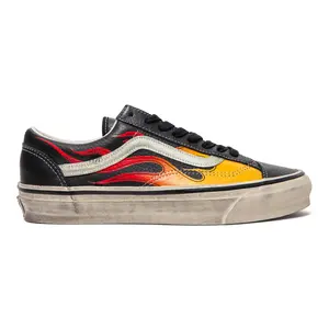 Men's Vans LX Old Skool Archive Flame Black Casual Sneaker, Comfortable Trainer, Stylish Footwear