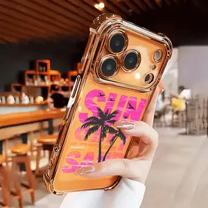 Ombre Summer Beach Quote Phone case for iPhone 17 Air 16 15 16e 14 13 12 11 Pro Max Plus X XS Full Body Protection Shockproof Soft Silicone Cover Mother's Day gift