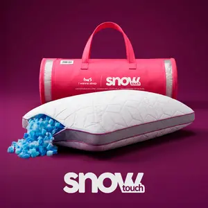 Adjustable Memory Foam Pillow – SnowTouch Customizable Loft Pillow with Gel-Infused Foam & Bamboo Cover for Neck Pain Relief (Side, Back & Stomach Sleepers)