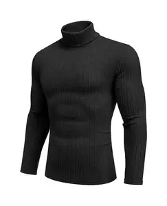 Coofandy B Men's Knitwear Turtleneck Shirts Lightweight Long Sleeve T Shirt Ribbed Thermal Tops Baselayer Pullover
