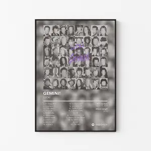 [ RAP ALBUM POSTER – UNFRAMED ] LUCKI Album Poster, Flawless Like Me Tracklist Art, Underground Rap Wall Decor, Music Setup