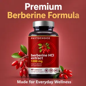 Pure Berberine 1.2 grams | 120 Capsules | Vegan, Non-GMO | Made in USA