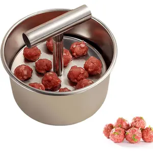 Stainless Steel Meatball Maker, 12 Balls Manual Meatball Making Tool Multifunctional Kitchen Meat Ball Press Easy Meatball Extruder Meat Ball Cooking Gadgets