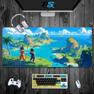 Dargon Ball Super Anime Mouse Pad - Goku Design, Compatible with Laptops, Our World Gaming Mouse Pad , Available in 12 x 18 in, 12 x 22 in, 16 x 32 in Sizes, Compatible with Dragon Ball