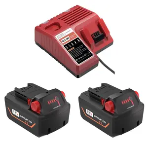 12V & 18V Battery Charger Compatible for Mil·waukee  ΛΛI8 M12 Battery, Replace for Mil·waukee Charger for 12V-18V XC Lithium-Ion Tools Battery m18  charger