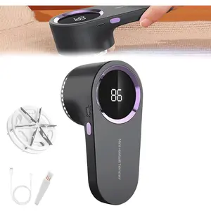Hair Remover Fabric Shaver, Mini Hairball Trimmer, Rechargeable Fabric Shaver Lint Remover with LED Display