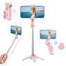 Upgraded Pro 2026 4-in-1 Selfie Stick - 360° Rotation, Wireless Bluetooth Remote, 25.5 in Max Length, Universal Smartphone Accessory with Tripod Standing Photo Support, Travel Gadgets for Vlogging, 360° Stick Selfie Accessories