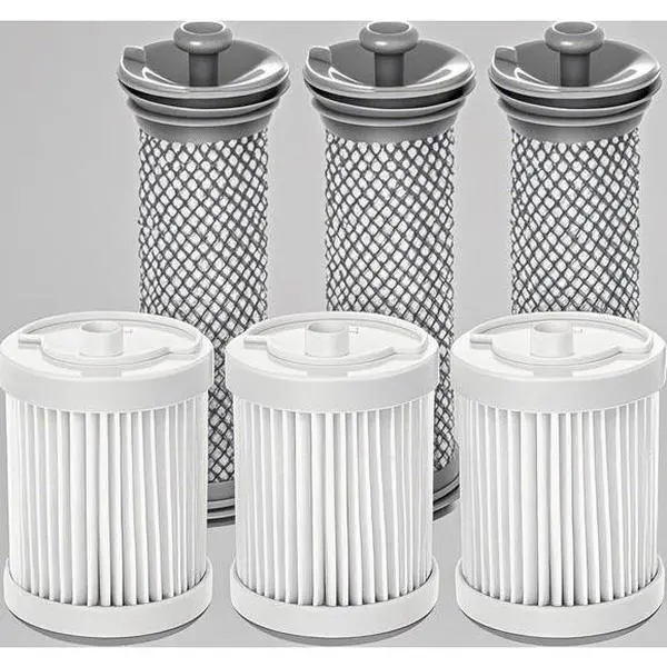 3 Pack HEPA Filters & Pre Filters for Cordless Vacuums, Replacement Filters Compatible with Multiple Models, Washable & Reusable, Durable Air Filtration System, Perfect for Pet Hair & Allergies