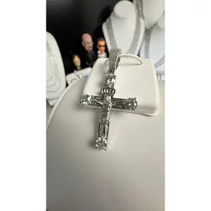 Moissanite Crucifix Pendant