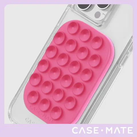 Case-Mate Stick It! Adhesive Suction Cup Mount - Universal Self-Adhesive Silicone Phone Accessory, Secure Hands-Free Holder for Streaming Use
