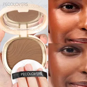 1PC Waterproof Bronzing Powder, Bronzer Makeup, Loose Powder, Honey Powder, Brown Color, Suitable for Dark Skin, Minimizes Pores, Lightweight And Breathable, Natural End, Strong Oil Control, Ideal for Daily Use, Music Festivals, Balls