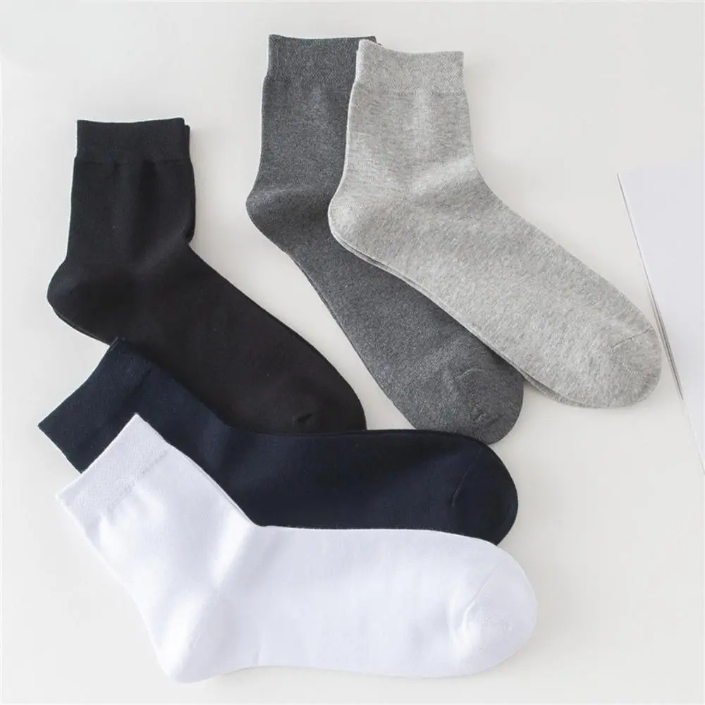 5 pairs new arrivals mens cotton socks in novel styles black business socks made from gentle airy fabric perfect for spring autumn wear and professional male daily dressing