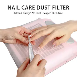 100 Pcs Nail Dust Collector Filter Cotton, Single Use, High Efficiency Dust Barrier, Dedicated for Nail Salons, Anti-Dust Pad