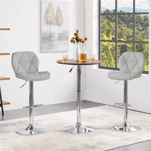 Yaheetech Bar Stools Set of 2, Modern Adjustable Kitchen Island Chairs, PU Leather Swivel Counter Stools for Bar, Kitchen Counter Yaheetech Bar Stools Set of 2, Modern Adjustable Kitchen Island Chairs, PU Leather Swivel Counter Stools for Bar, Kitchen Counter