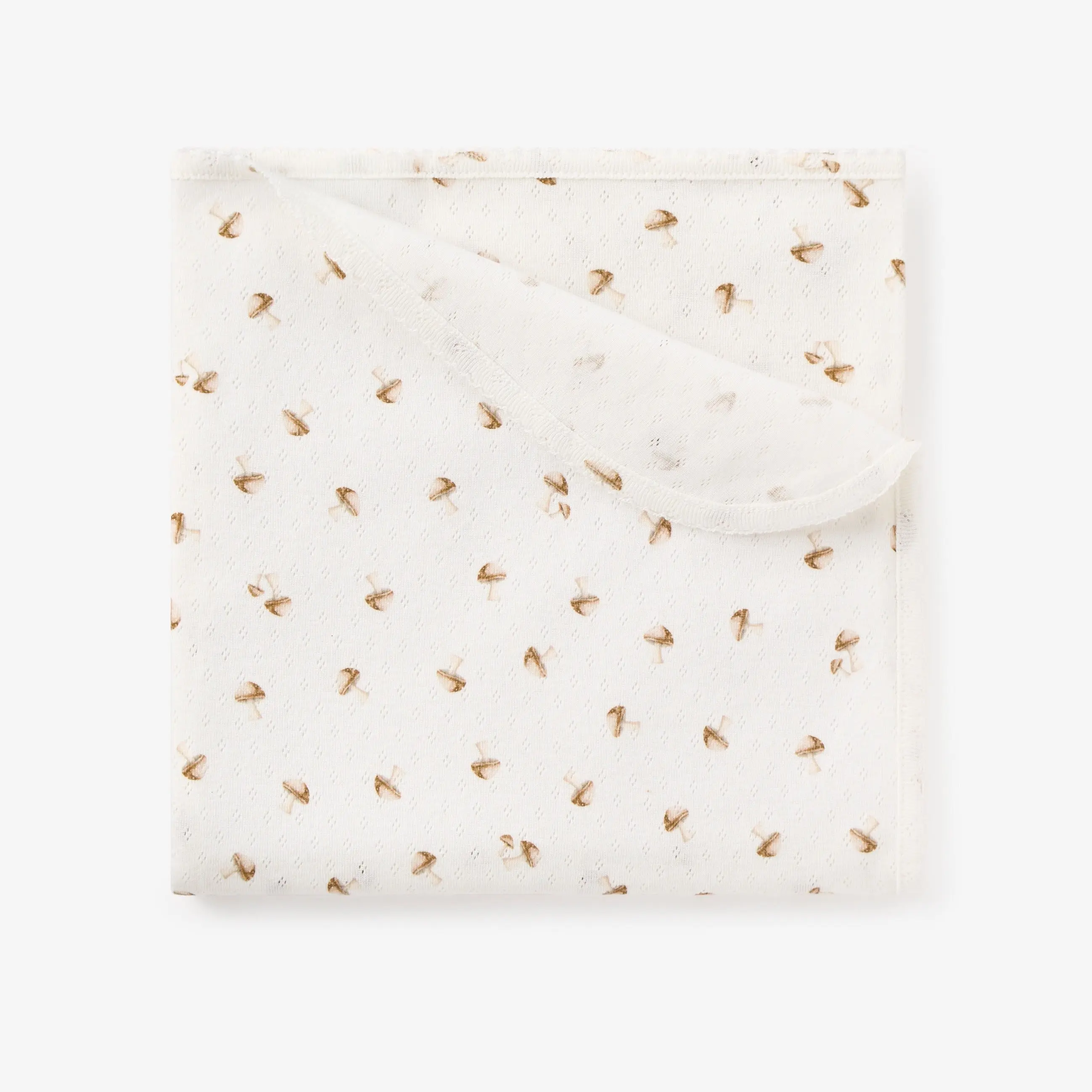 Forest Forager Organic Cotton Pointelle Baby Blanket