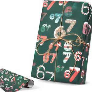 2025 Viral 67 Meme Xmas Gift Wrap | Gen Z Holiday Essential, Christmas Elements | 19.7"x35.4" (No Ropes)Durable Easy-Wrap