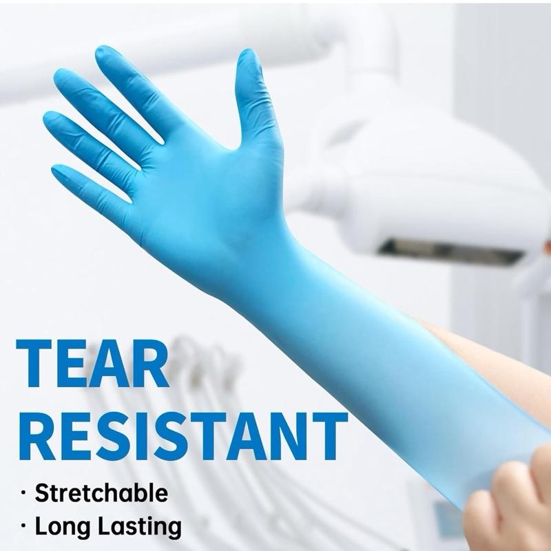 Medical Blue Nitrile Disposable Exam Gloves 4.5 Mil 100 Pcs Chemical Resistant Powder-Free Latex-Free Food-Safe Meduim, Small, Large, XL