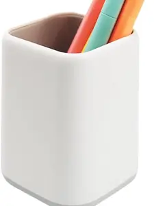 Pen Holder Stand for Desk, Scandinavian Design Desk Organizer Makeup Brush Holder for School, Home, Office (Gray）