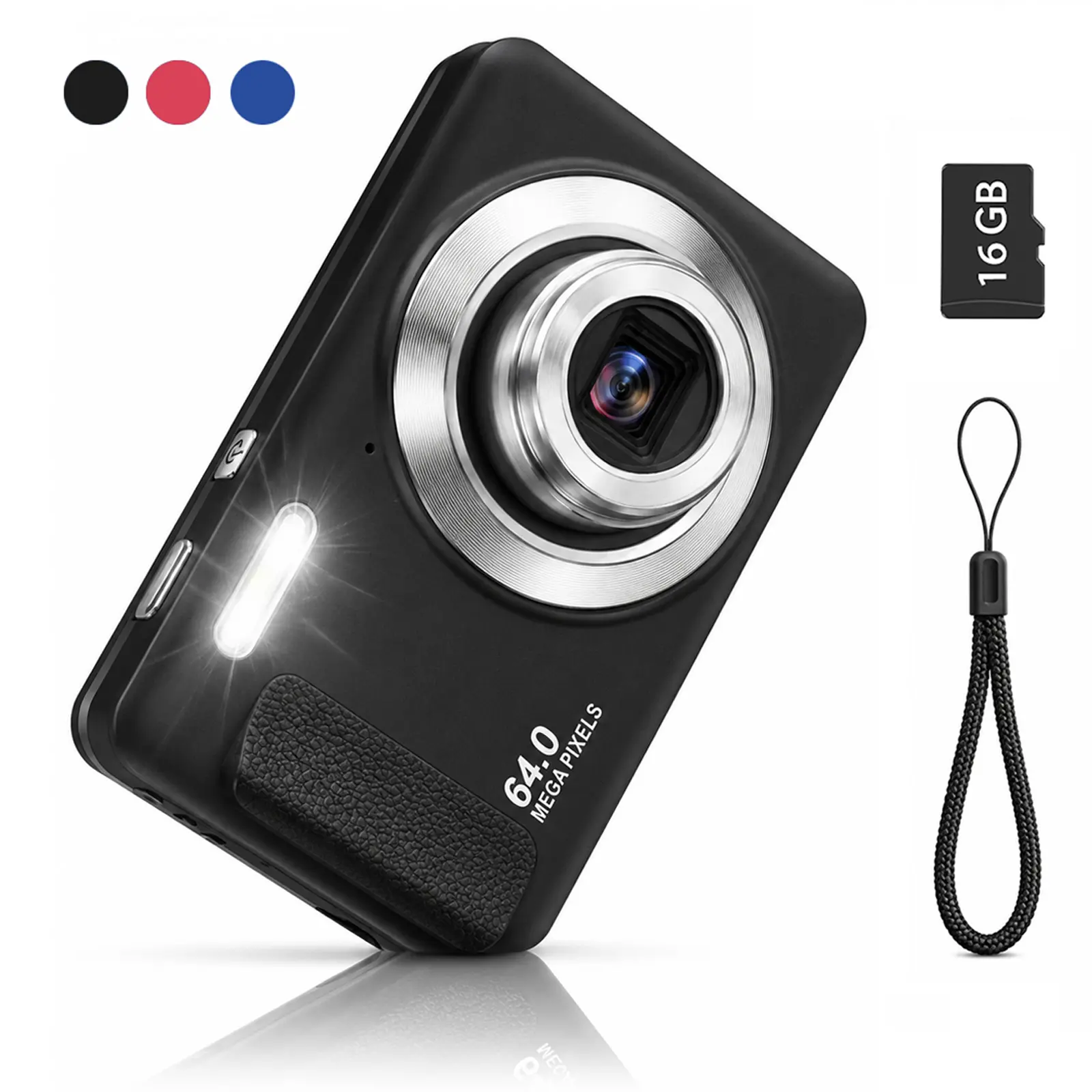 Retro Digital Camera, Film Style Compact Point-and-Shoot Camera with 16GB Memory Card, Portable Easy-to-Use Camera for Travel, Vlogging & Everyday Photography, Back to School Gift for Teens, SummerWins DealsForYouDays