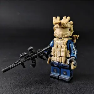 Customizable Military Building Block Set - 1.6in Tactical Minifigures for Gaming Lovers