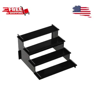 4 Tier Black Acrylic Display Risers, Perfume Organizer Stand