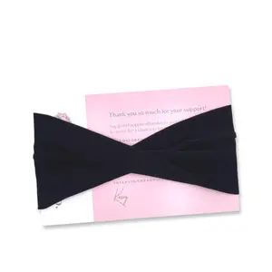 Solid Black Wide Twist Headband