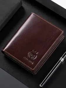 Men's Fashion Bifold Wallet, High Quality Cowhide Leather Wallet with Multiple Card Slots, RFID Blocking Wallet for Daily Use, Elegant Fashion Wallet, Business Minimalist Wallet, Business Style Wallet, Business Wallets