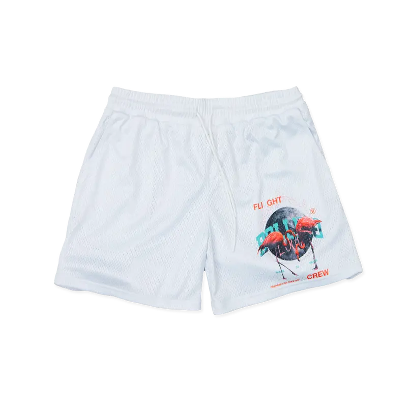 RL Flamingo Shorts White