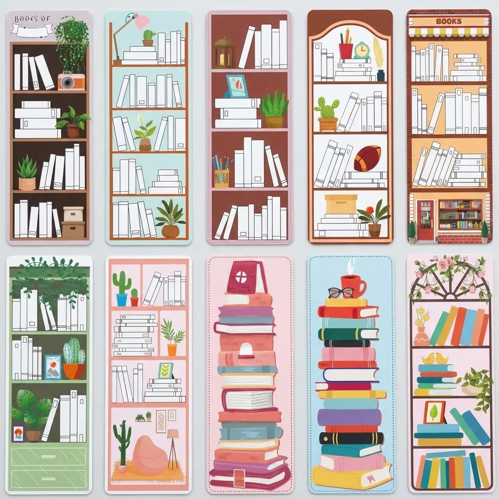100 Pcs Book Tracker Bookmarks | Double-Sided Bookshelf Reading Page Markers for Book Lovers, Students, Teachers & Reading Gifts