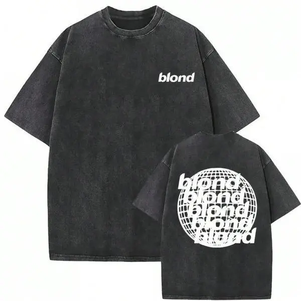 Men Shirts Men'S Oversized Graphic T-Shirt, Washed Rapper, Frank Channel, Orange, Ocean, Blonde, Hip Hop, Fashion Streetwear, Vintage Men Clothesy2k,Vintage,Streetwear Christmas Thanksgiving gift,Cyber Monday